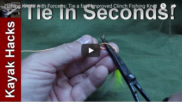 Fly Fishing Clinch Knot with a hemostat or forceps