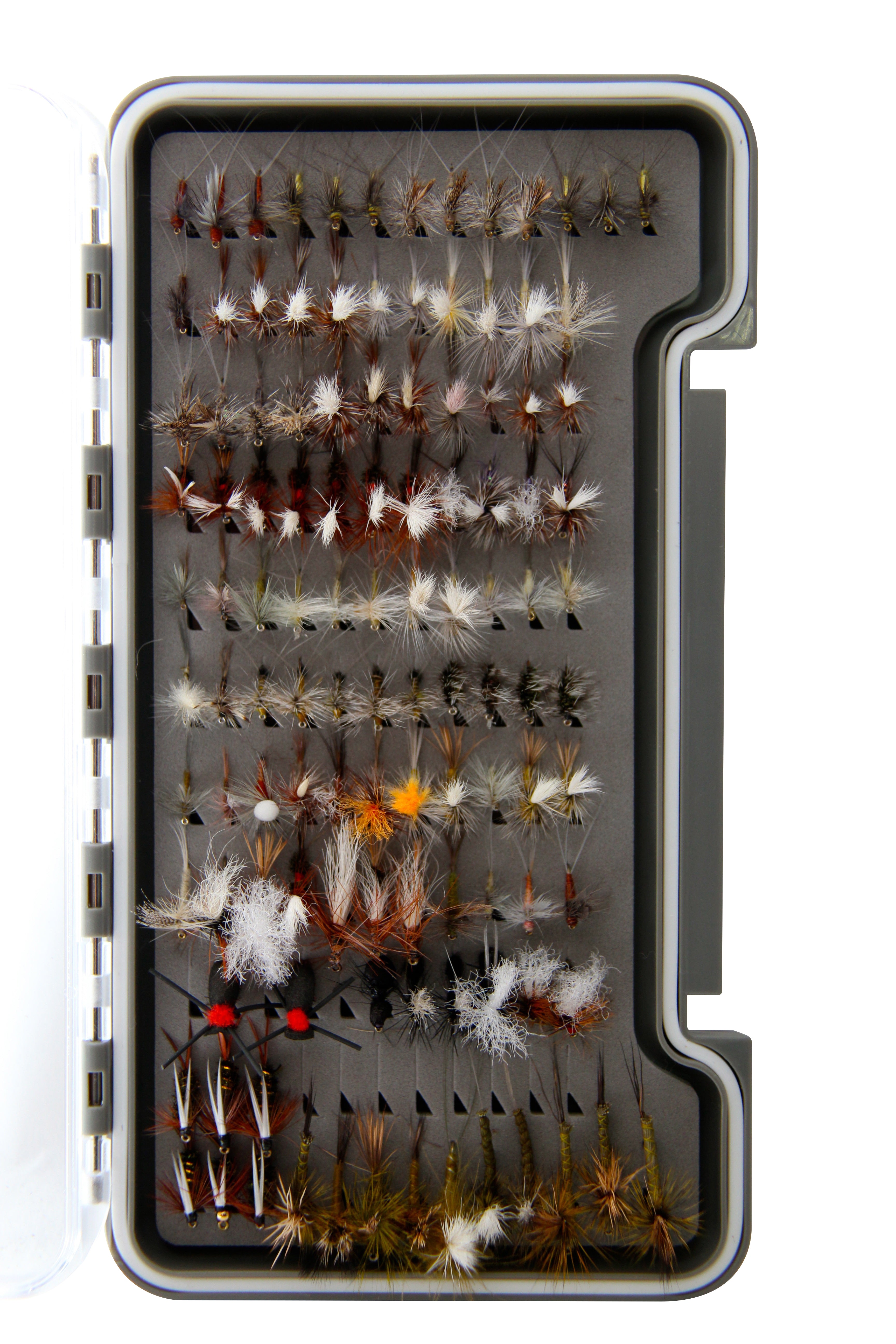 Elegant Essence 24pcs Fly Box + Mixed Fishing Flies Dry Nymph